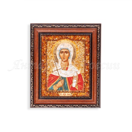 Икона из Янтаря св.Зоя купить в Москве