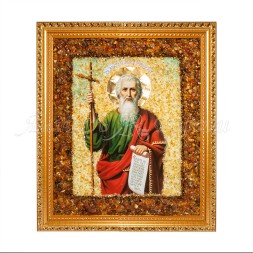 Икона св. Андрей Первозванный (рост), янтарь
