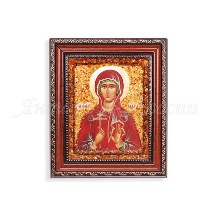 Икона из Янтаря св.Валерия купить в Москве