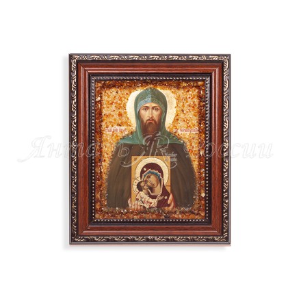 Икона из Янтаря св.Игорь купить в Москве