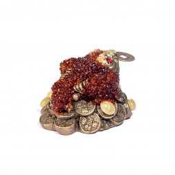 Жаба малая с монетами Янтарь/Керамика
