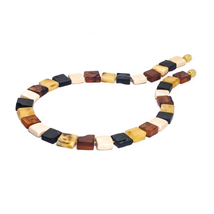 Бусы &quot;Квадрат&quot; из Янтаря и бивня мамонта купить