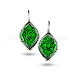 Серьги &quot;Роса&quot; из Бернита Посеребрение