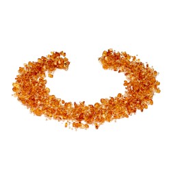 Колье &quot;Воздушное&quot; из Янтаря и бисера