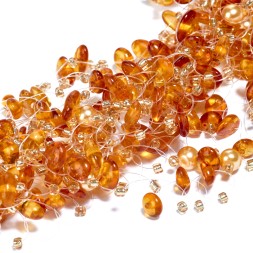 Колье &quot;Воздушное&quot; из Янтаря и бисера