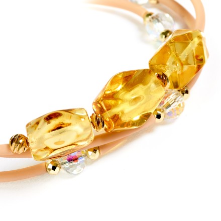 Браслет &quot;Конфетка&quot; из Янтаря на струне купить