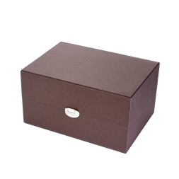 Короб под сувениры из рогожки и флока