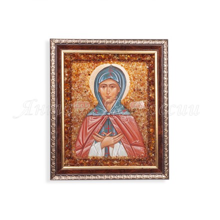 Икона из Янтаря св.Апполинария купить в Москве