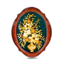 Панно &quot;Цветы&quot; из Янтаря