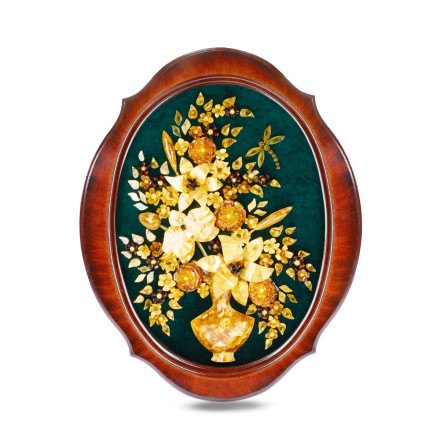 Панно &quot;Цветы&quot; из Янтаря купить