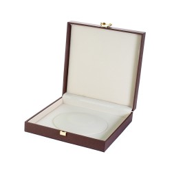 Футляр под ювелирные изделия из рогожки и флока