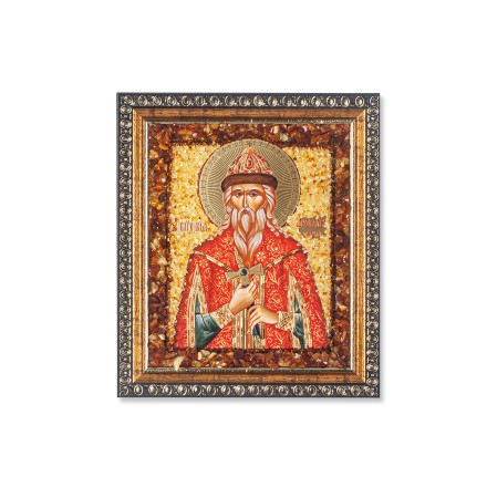 Икона из янтаря  св.Ярослав купить в Москве