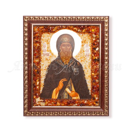 Икона из янтаря св. Антоний купить в Москве