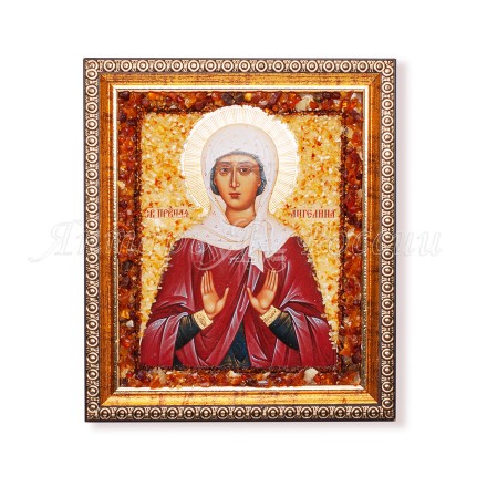 Икона из Янтаря св.Ангелина купить в Москве