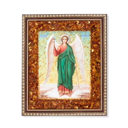 Икона св. Ангел Хранитель (рост), янтарь купить в Москве