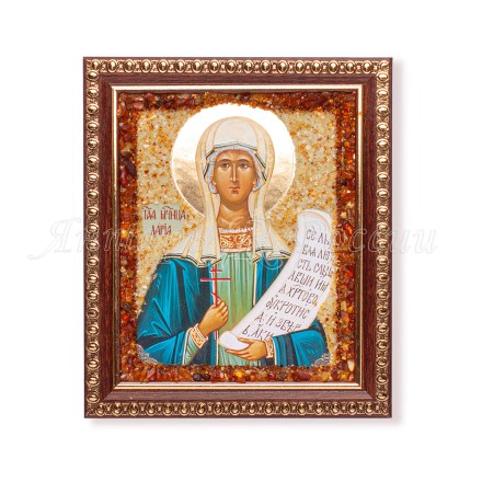 Икона из янтаря св.Дарья купить в Москве