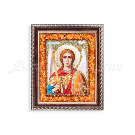 Икона из Янтаря св. Архангел Михаил купить в Москве