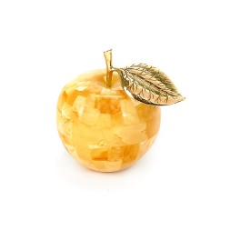 Сувенир &quot;Яблоко&quot; из Королевского Янтаря и бронзы