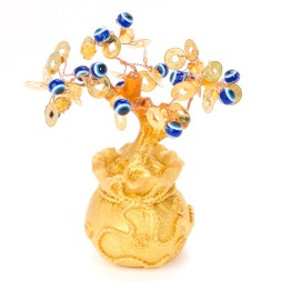 Денежное дерево Янтарь/Полистоун