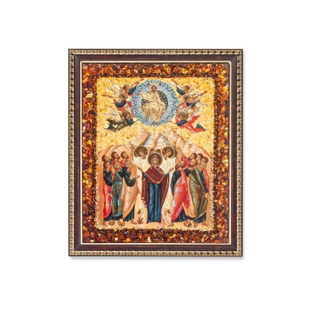 Икона Вознесение Господне, янтарь купить в Москве