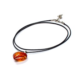 Кулон &quot;Сердце&quot; из Янтаря Посеребрение
